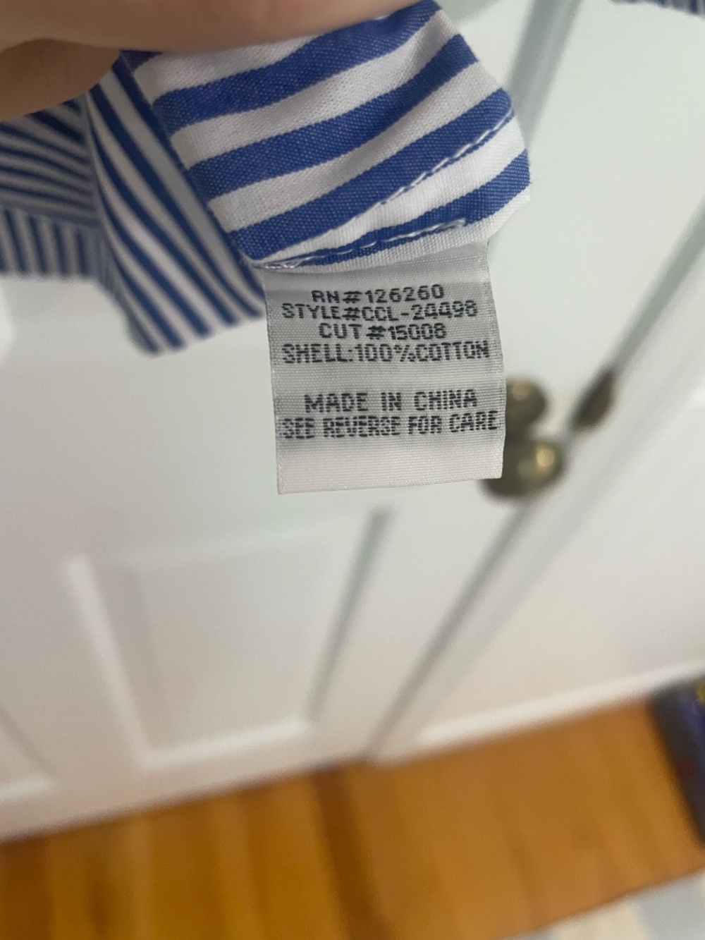 NWT Velvet Heart Blue and White Bow Striped Top - Picture 3 of 3